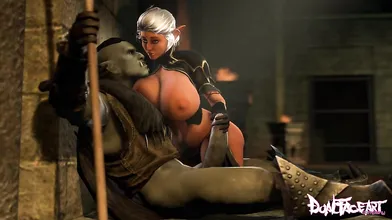 Wild Orc Lust with Ophelia - Dual Face Art Style