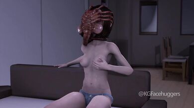Watch as Samantha is attacked by a Facehugger in her dreams, leaving her with a new fetish that she just cant shake!