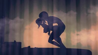 A hot and sexy Chinese woman gets pleasured by a group of horny men in the sauna