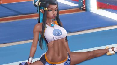 Breakfast with a sexy boobdoll