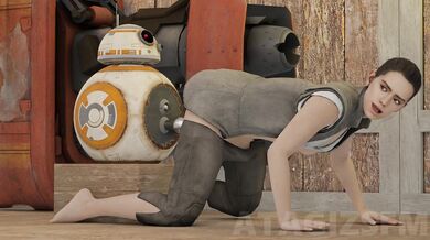 Star Wars XXX: Reys Intergalactic Gangbang Adventure with BB-8, Finn and Han Solo