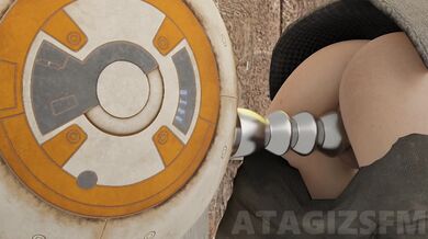 Star Wars XXX: Reys Intergalactic Gangbang Adventure with BB-8, Finn and Han Solo