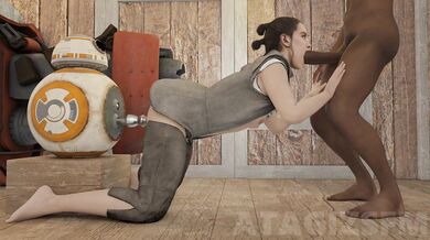 Star Wars XXX: Reys Intergalactic Gangbang Adventure with BB-8, Finn and Han Solo