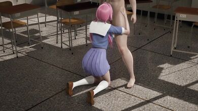 Write a one-sentence summary of the plot in the porn video you wrote for me earlier