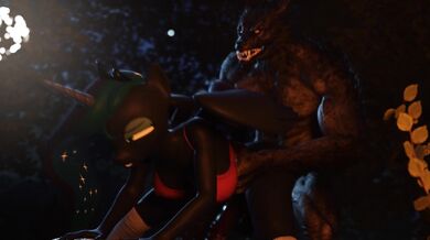 Sexy Lunar Goddess Gets Fucked By An Alpha Werewolf Behind The Moon!