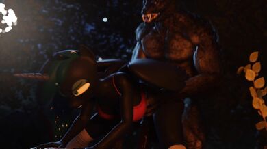 Sexy Lunar Goddess Gets Fucked By An Alpha Werewolf Behind The Moon!