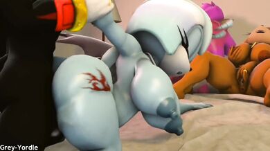 The Mobians are having a wild orgy with each other and even the grey-yordle joins in on the action