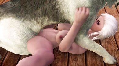 This is a porn scene of a dog that has found a new bitch in the fantasy world of Skyrim