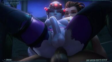 Security Camera Feed: Brigitte Brianna X Widowmaker in Netfuta