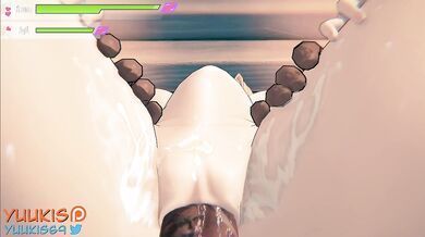 Asuna, the elf archer, takes on Agil, the human thief, in a sensual hentai encounter