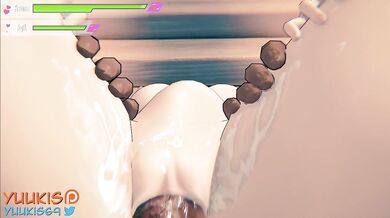 Asuna, the elf archer, takes on Agil, the human thief, in a sensual hentai encounter