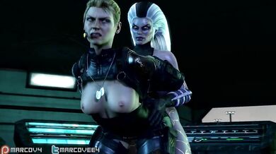 Sindel and Cassie have a hot threesome with their sexy roommate!