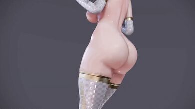 Hentai PORN: White Suit HAKU takes the chocolate bon bon R-18!