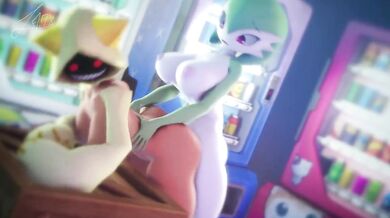 A hot futa gardevoir with a ton of pounds is being seduced by Adrian Dust Red in this hentai video