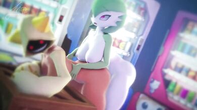 A hot futa gardevoir with a ton of pounds is being seduced by Adrian Dust Red in this hentai video