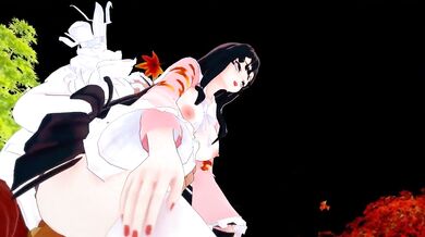 Kaguya Houraisan Gets Double Penetrated by Yakuza Members (Scene from Punyuz/Inksaw114)