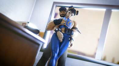 Watch Chun-Li get a sensual thighjob from Wanksy in this amazing hentai video!
