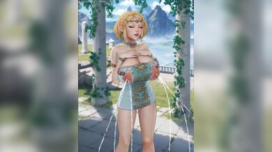 Watch as Zelda, the sexy princess, explores a ruined castle and inadvertently ruins her new dress