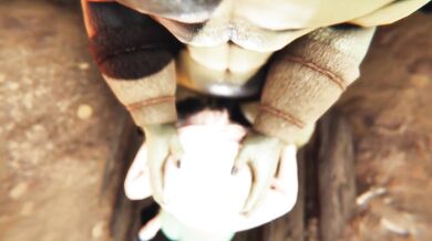 Busty elven seductress gets ravaged by savage orc warriors