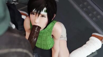 The sexy ninja Yuffie Kisaragi pleases the Shinra executives with her tight pussy as they fuck her hard and rough in this blacked hentai video