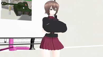 Erotic Encounter of Maho Nishizumi With The CEO During A Business Meeting - BitmanMMD