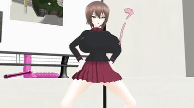 Erotic Encounter of Maho Nishizumi With The CEO During A Business Meeting - BitmanMMD