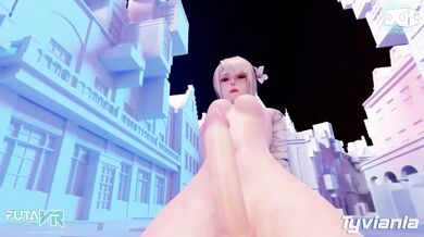 The Fucking of Nier Automata YorHa 2B, Kaine from Nier (Series) gets fucked by a robotic machine in the midst of an apocalyptic world