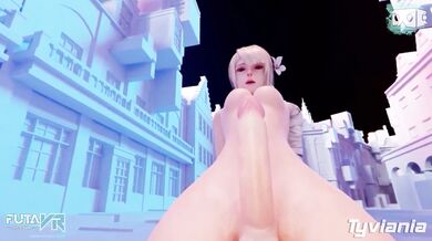 The Fucking of Nier Automata YorHa 2B, Kaine from Nier (Series) gets fucked by a robotic machine in the midst of an apocalyptic world