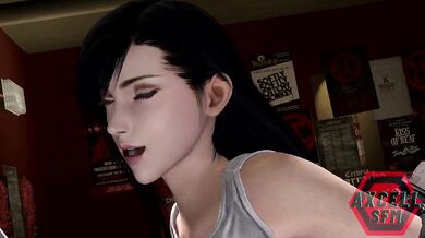 Tifa Lockhart Gets Double Penetrated by Two Strangers in the Bar