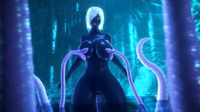 Watch as the Queen Nualia is played with by tentacles in this hot hentai porn video!