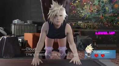 (Cloud Strife tries to resist a BBC)