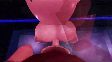 Mia moans as she gets pounded by two different dildos in the shower at 3AM (Roblox)