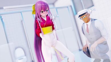 Watch hot and horny kinky lady pees in a crowded public bathroom stall while being watched by a hidden voyeur!