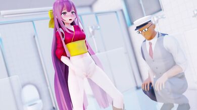 Watch hot and horny kinky lady pees in a crowded public bathroom stall while being watched by a hidden voyeur!