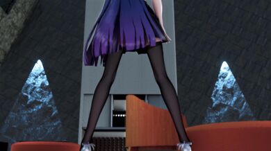 The sexy school girl, Mei, strips off her clothes in front of the whole class during her dance routine!