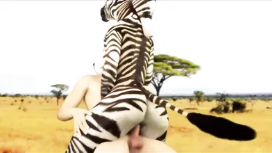 The Zebra-X-Human Love Triangle 3D Hentai Video