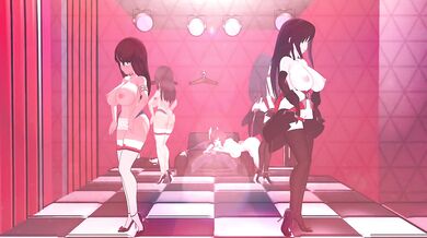 The Hentai Adventures of Shira, Fuka, Nozomi and Otsu [Wink_MMD]