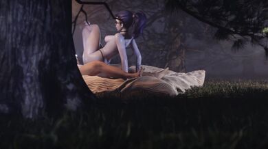 Hey, watch me eat my sandwich in the forest while playing Overwatch as Tracer!