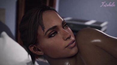 Rebecca Chambers, Sheva Alomar and their dirty anal creampies in the futa paradise