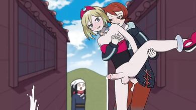 The Tall and Strong Futanari Goddess Arezu Fucks the Lovely Pokémon Legend Arceus (Cum Version)