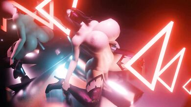 Mortal Kombats Mileenas pussy is smashed into ecstasy by a fucking machine, and then Raven appears!