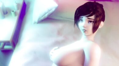 Busty Asian Babes in a Sweaty Love Triangle with Mei and Doomfist