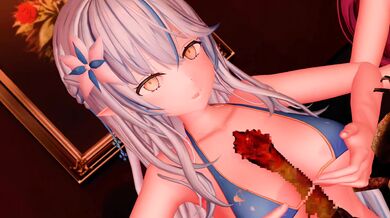 In the name of love, a bug-like insect is about to have intercourse with his partner on a ramimarin