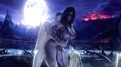 Mileena, the sexy warrior from Mortal Kombat, is now at a new pit stop! Shes got her whip and her muscular legs ready to take on any challengers