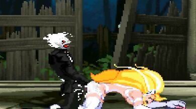 MUGEN - Female Fighter Felicia, Doing Doggy Style Lifting while in Missionary Position with her ABAO Loyal Subordinate