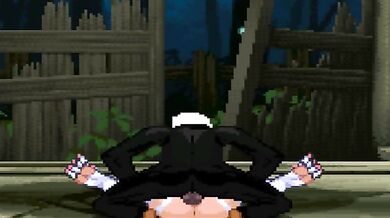 MUGEN - Female Fighter Felicia, Doing Doggy Style Lifting while in Missionary Position with her ABAO Loyal Subordinate