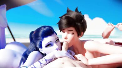 WidowMaker and Tracer Fuck at the Beach (Ent_Dukes Porn Parody)