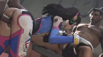 Watch as DVa and her two partners engage in a steamy threesome that would make Tim possible jealous!