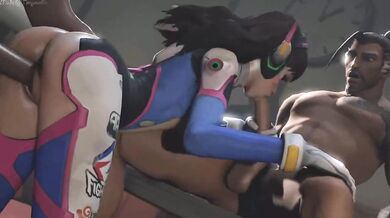 Watch as DVa and her two partners engage in a steamy threesome that would make Tim possible jealous!