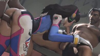 Watch as DVa and her two partners engage in a steamy threesome that would make Tim possible jealous!